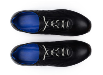 Boots isolated on white background. Top view.