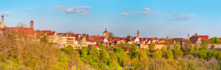 Historic town at Rothenburg Ob Der Tauber, Franconia, Bavaria, Germany