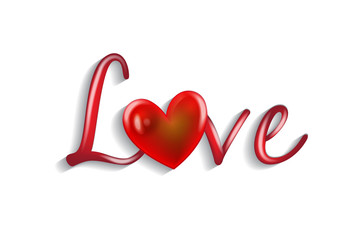 Love text word symbol