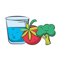 healthy diet eating lifestyle cartoon