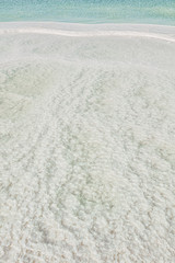 Salt on the coast of the Dead Sea
