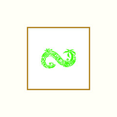 Infinity, natural, ecology logo design inspiration