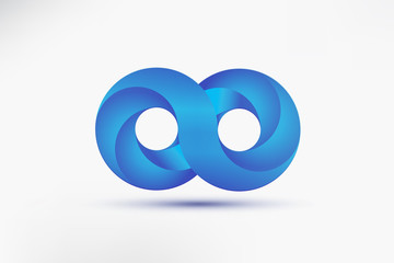 Infinity blue symbol