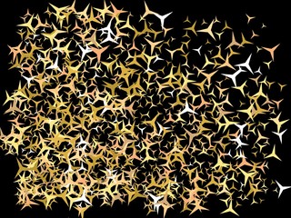 Beautiful shiny falling stars.