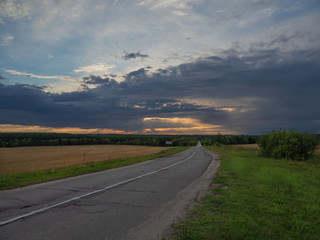 The road into the sunset