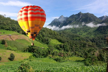 Balloon with nature in northern Thailand