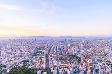 Naklejka premium 大阪・都市景観・夕暮れ