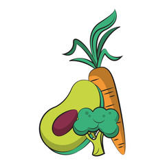 healthy diet eating lifestyle cartoon