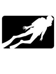 sport logo taucher verein unterwasser schwimmen tauchen maske flossen silhouette club team crew urlaub ferien fische tiefsee cool clipart design umriss