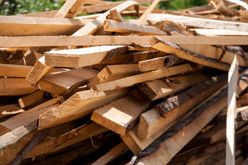 a bunch of chopped boards. Exactly folded.