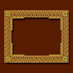frame gold color with shadow