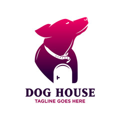 dog house logo design template