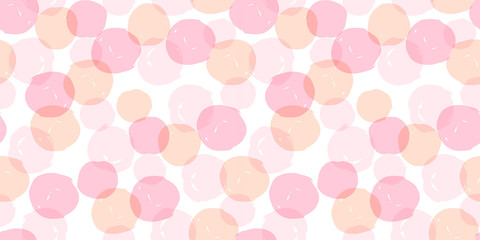 Abstract geometric seamless pattern with circles. Vector