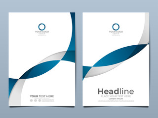 Blue corporate identity cover business vector design, Flyer brochure advertising abstract background, Leaflet Modern poster magazine layout template, Annual report for presentation.