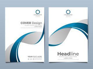 Blue corporate identity cover business vector design, Flyer brochure advertising abstract background, Leaflet Modern poster magazine layout template, Annual report for presentation.