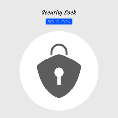 solid icon symbol, security lock , padlock, safety, Isolated flat silhouette vector design