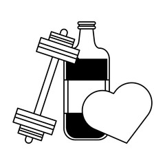 fitness sport heatlhy lifestyle cartoon in black and white