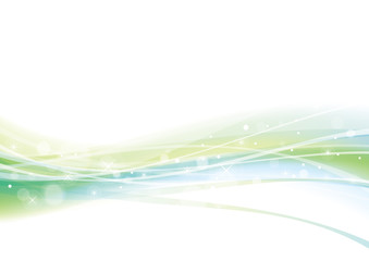 曲線　波　緑　背景　光