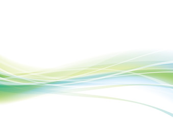曲線　波　緑　背景