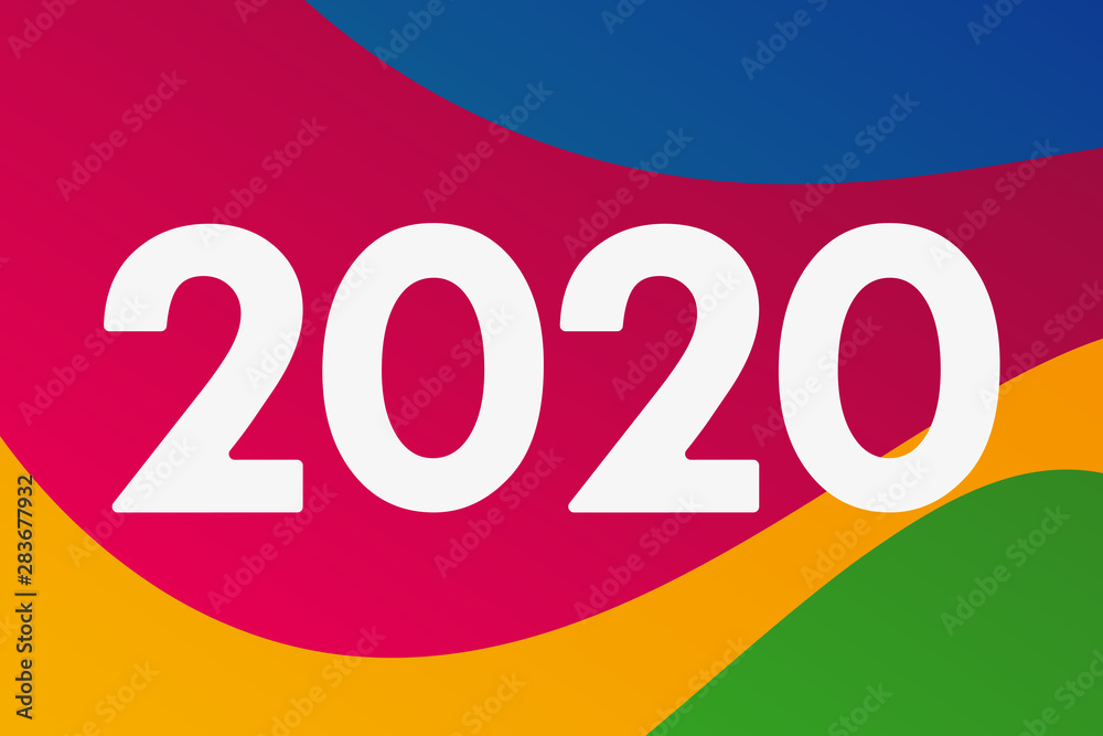 Poster 2020 bunte wellen