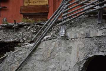Südtirol, Martell, Matrtelltal, Lost Place, Hotel, Paradiso, Val Martello, Fenster, baufällig,...