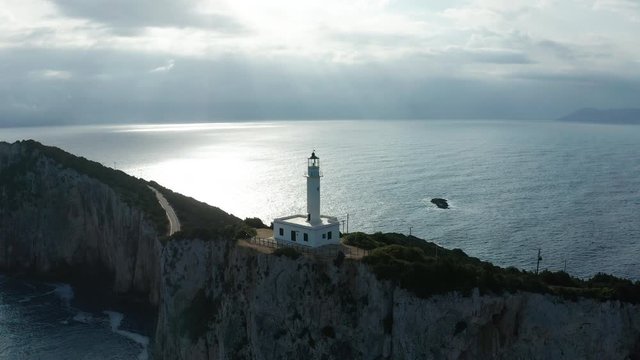 Aerial view of Cape of Ducato in Lefkada island- Greece