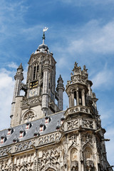Fototapeta na wymiar Town hall of Middelburg, The Netherlands.
