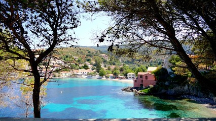 Le village pittoresque de Asso, Céphalonie, Grèce