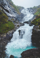 Fototapeta na wymiar Some Waterfall views near Bergen in Norway