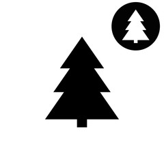 tree -  white vector icon