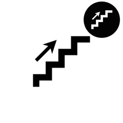 stairs -  white vector icon