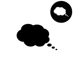 speech bubble  - white vector icon