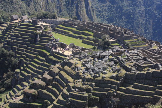 Machu Picchu Incan citadel in the Andes Mountains in Peru