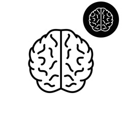 Brain -  white vector icon