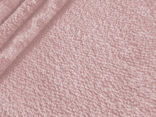 Towels texture. Copy space. Pastel pink colors.