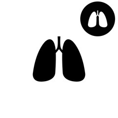 Human lung  - white vector icon