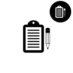 notepad  - white vector icon
