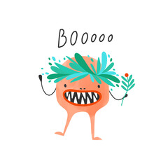 Weird monster, alien or extraterrestrial with fangs © Good Studio