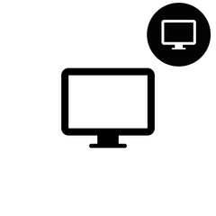 computer display  - white vector icon
