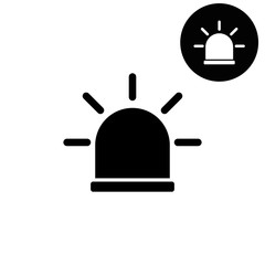flasher  - white vector icon