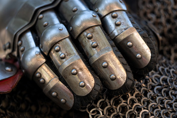 Metal glove, part of a medieval armor