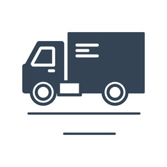 black icon cargo delivery truck