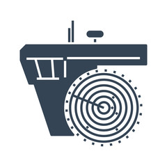 black icon bridge of a ship, wheelhouse, radar © vvushakovv