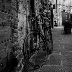 The cycle in the country Gubbio from Italy