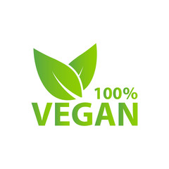 Fototapeta premium vegan icon bio ecology organic,logos label tag green leaf