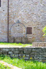 Old well in a old country building along the Way of the Gods in Italy, between Bologna and Florence