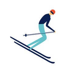 Fototapeta premium winter sportsman isolated