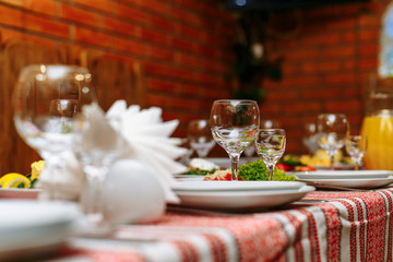 served table before the holiday