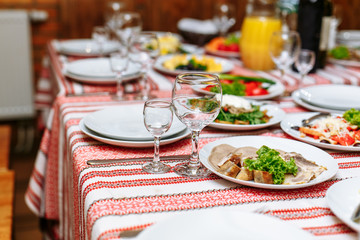served table before the holiday
