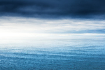 Fototapeta na wymiar sea and sky, vast open ocean aerial view